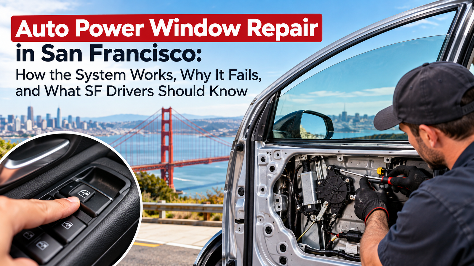 Auto Power Window Repair in San Francisco: How the System Works, Why It Fails, and What SF Drivers Should Know